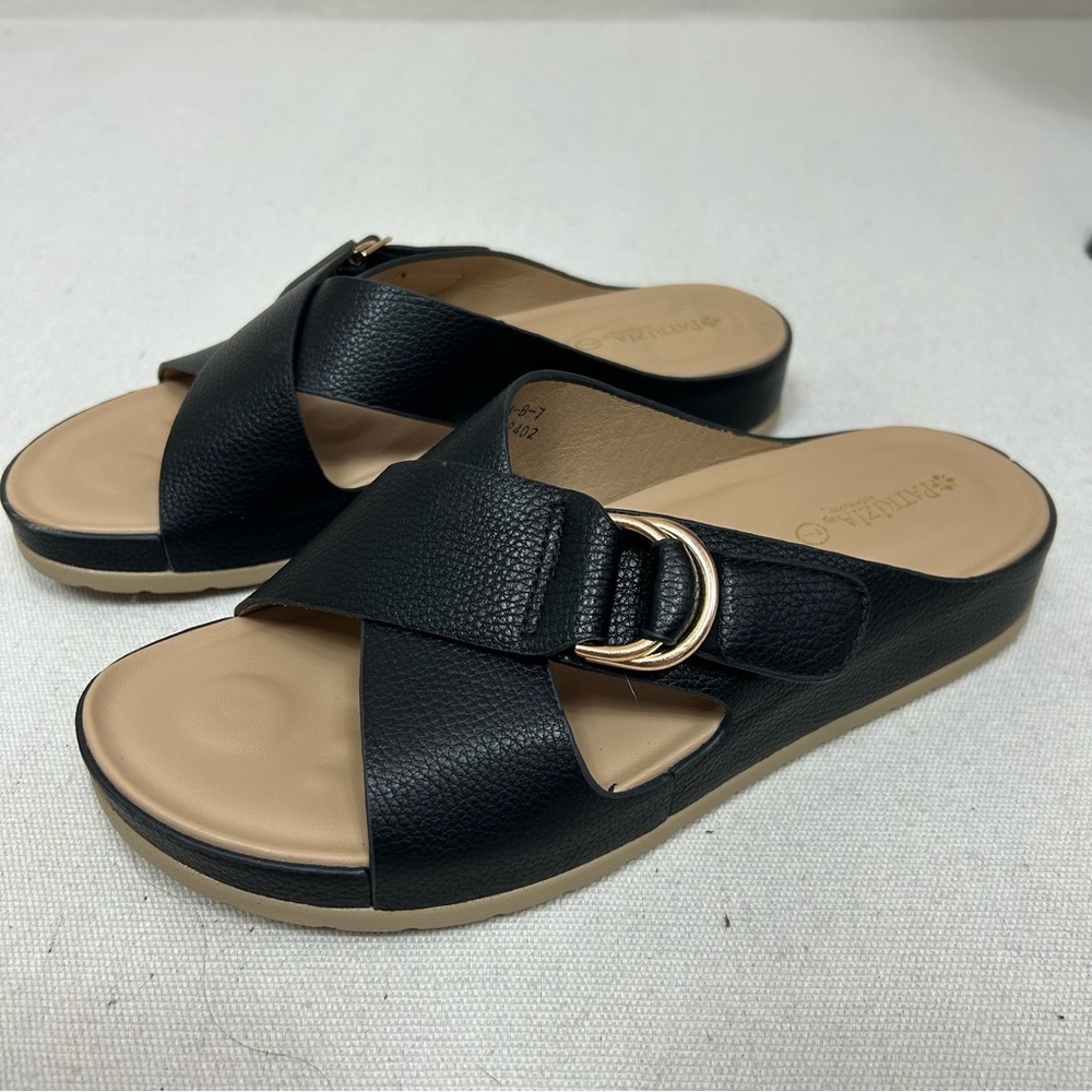 Patrizia Women's Rutha Adjustable Strap Slide Sandals By Spring Step